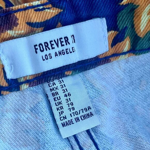 Sunflower Denim Shorts Size 31 Forever 21 90s boho Cottage - Picture 8 of 8